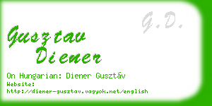 gusztav diener business card